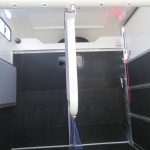 Internal shot looking towards bulkhead between stalls and cab